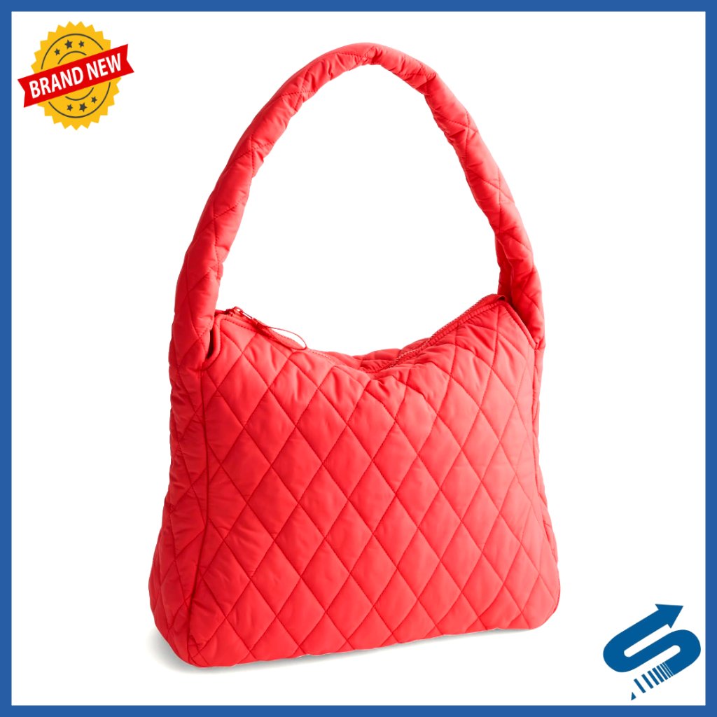 Featherweight Hobo Tote Bag 17x12x5 Lightweight Diamond Quilted